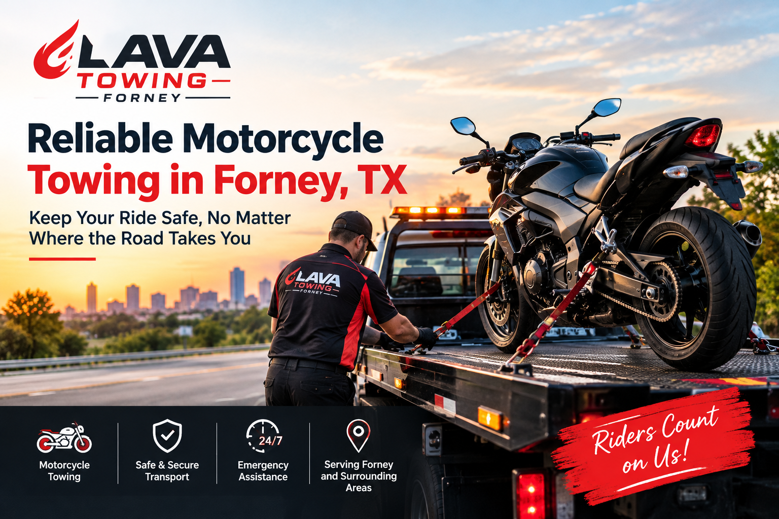 Reliable Motorcycle Towing in Forney, TX